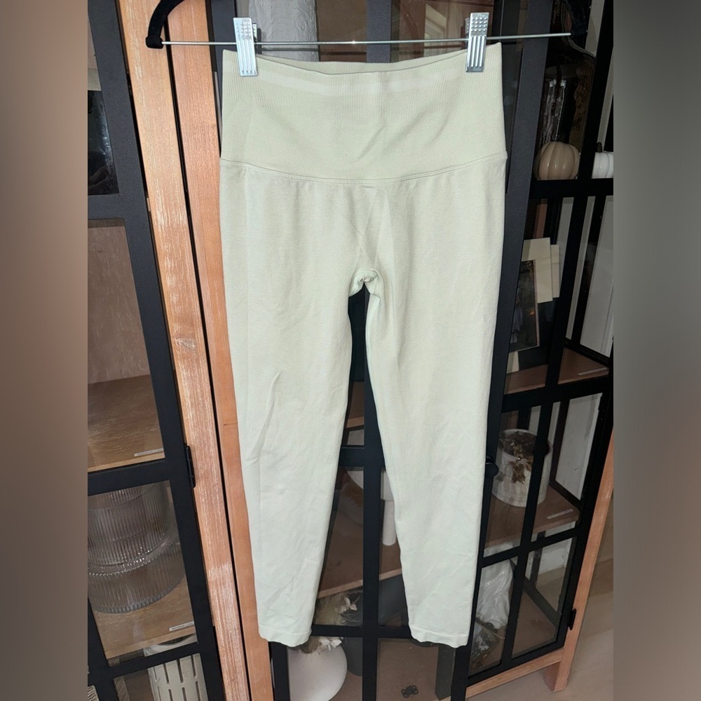 BuffBunny Collection seamless ribbed leggings high waisted rise poshknit mint